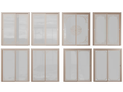 新中式玻璃推拉门