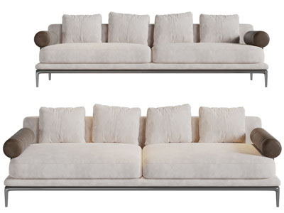 现代布艺多人沙发3d模型 现代布艺多人沙发