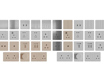 现代方形开关插座3d模型 现代方形开关插座
