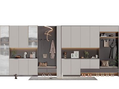 现代玄关收纳装饰鞋柜