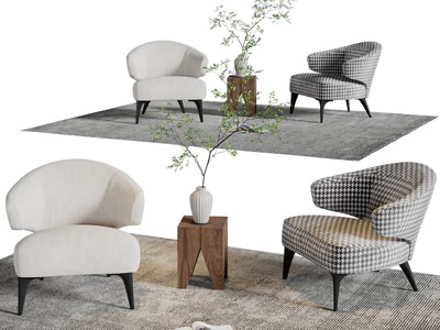 现代布艺休闲椅子