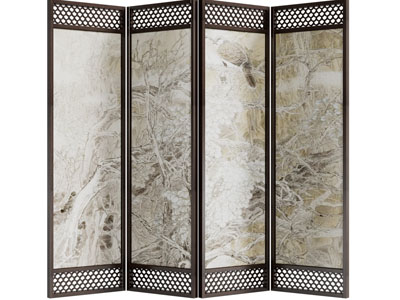 新中式实木边框屏风