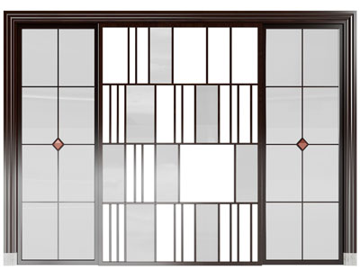 现代两边可移动推拉门