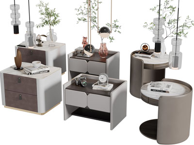 现代床头柜床头吊灯