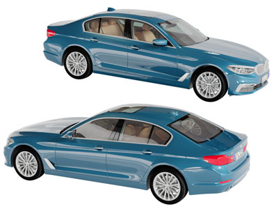 现代蓝色汽车3d模型 现代蓝色汽车