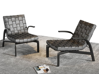 铁艺皮革休闲椅子