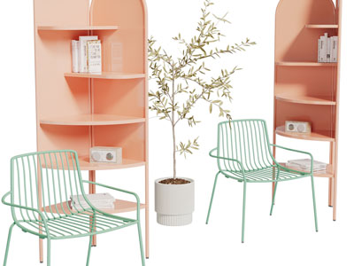 现代休闲椅子、角柜