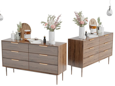 北欧实木玄关柜、边柜