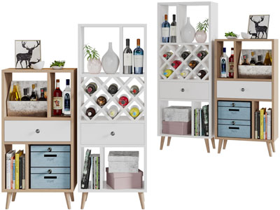 北欧实木装饰柜、酒柜