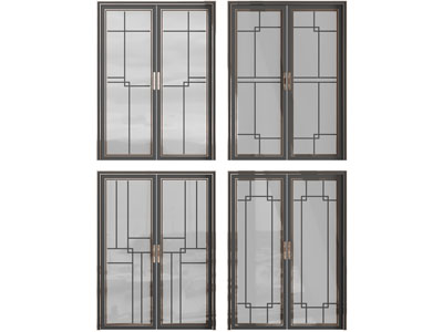 新中式玻璃推拉门