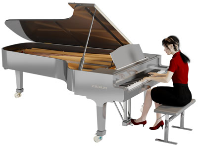 三角钢琴3d模型 三角钢琴