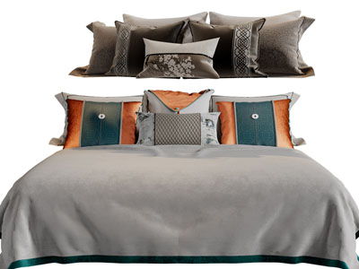 现代双人床抱枕靠垫