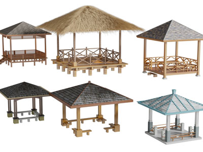 中式仿古建筑亭子