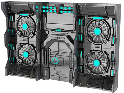 工业风游戏场景科幻大门