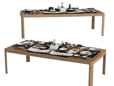 新中式餐桌餐具组合