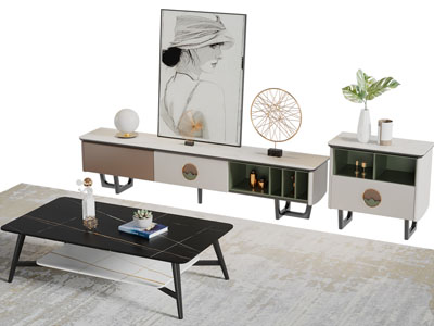 新中式电视柜、边柜、茶几