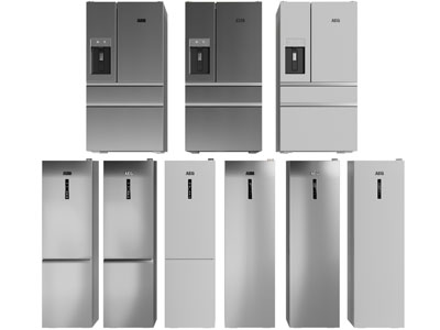 现代不锈钢点冰箱