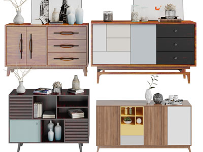 北欧实木玄关柜边柜