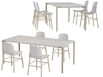 现代实木长方形餐桌椅组合