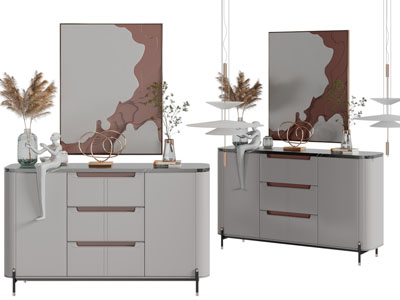 现代轻奢玄关柜边柜