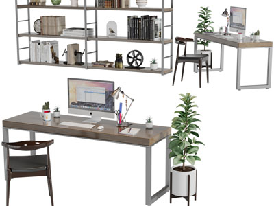 现代书桌椅组合