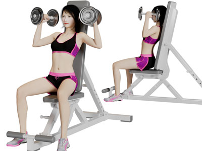 健身举重的女人人物