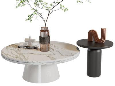 现代轻奢茶几边几3d模型 现代轻奢茶几边几