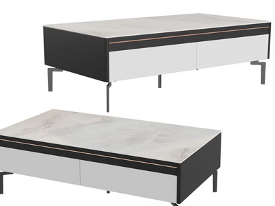 现代长方形茶几3d模型 现代长方形茶几