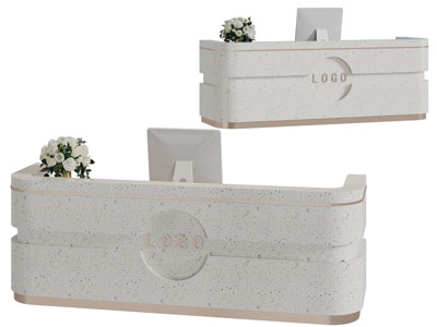 现代轻奢前台接待台