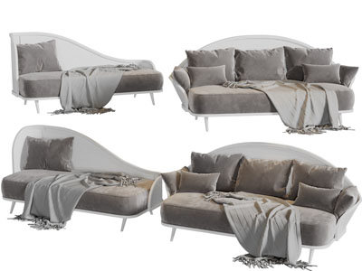 现代贵妃椅、美人榻、多人沙发3d模型 现代贵妃椅、美人榻、多人沙发