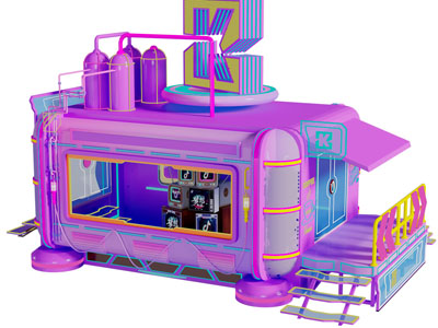 现代K歌咖啡屋门头