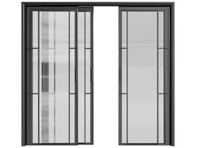 新中式悬挂式推拉门