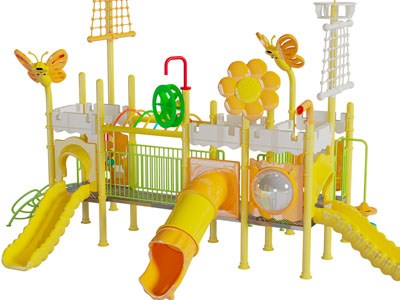 现代滑滑梯儿童游乐设备3d模型 现代滑滑梯儿童游乐设备