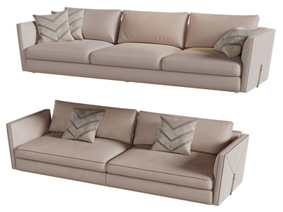 现代布艺多人沙发3d模型 现代布艺多人沙发