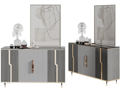 现代轻奢玄关柜边柜