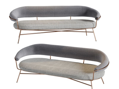 现代轻奢双人休闲椅子