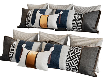 新中式花纹的靠垫抱枕