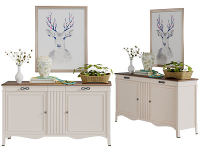 北欧实木玄关柜边柜