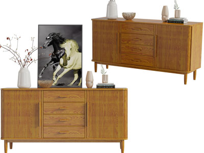 现代实木玄关柜边柜