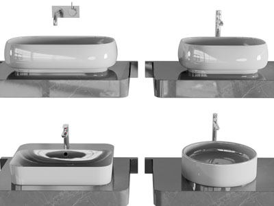 现代陶瓷椭圆形洗脸盆洗手台水龙头3d模型 现代陶瓷椭圆形洗脸盆洗手台水龙头