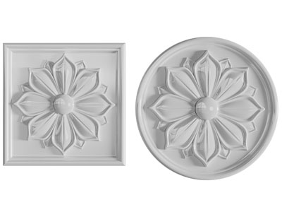 欧式方形圆形雕花灯盘