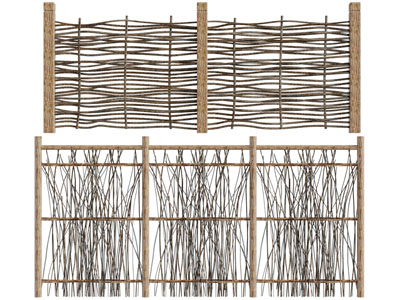 中式民宿篱笆墙围栏栏杆