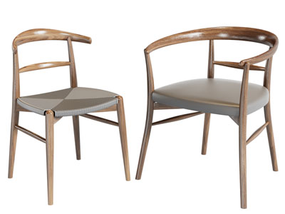 北欧实木休闲椅子