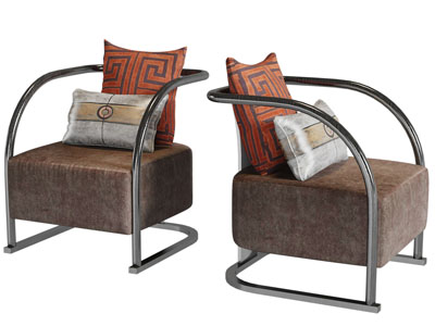 新中式单人沙发