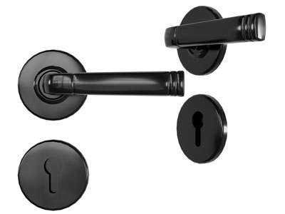 现代带门锁的拉手3d模型 现代带门锁的拉手