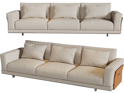 现代布艺多人沙发3d模型 现代布艺多人沙发