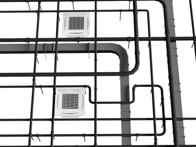 工业风管道中央空调天花吊顶