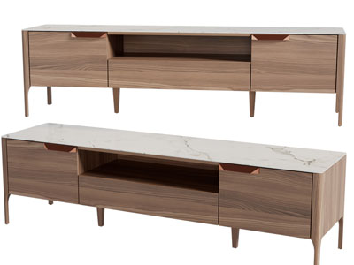 现代实木电视柜