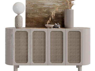 侘寂风玄关柜边柜