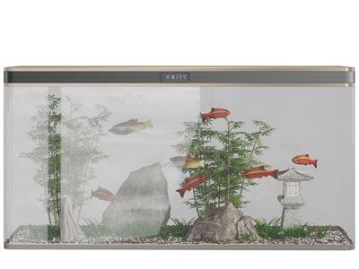 现代轻奢鱼缸